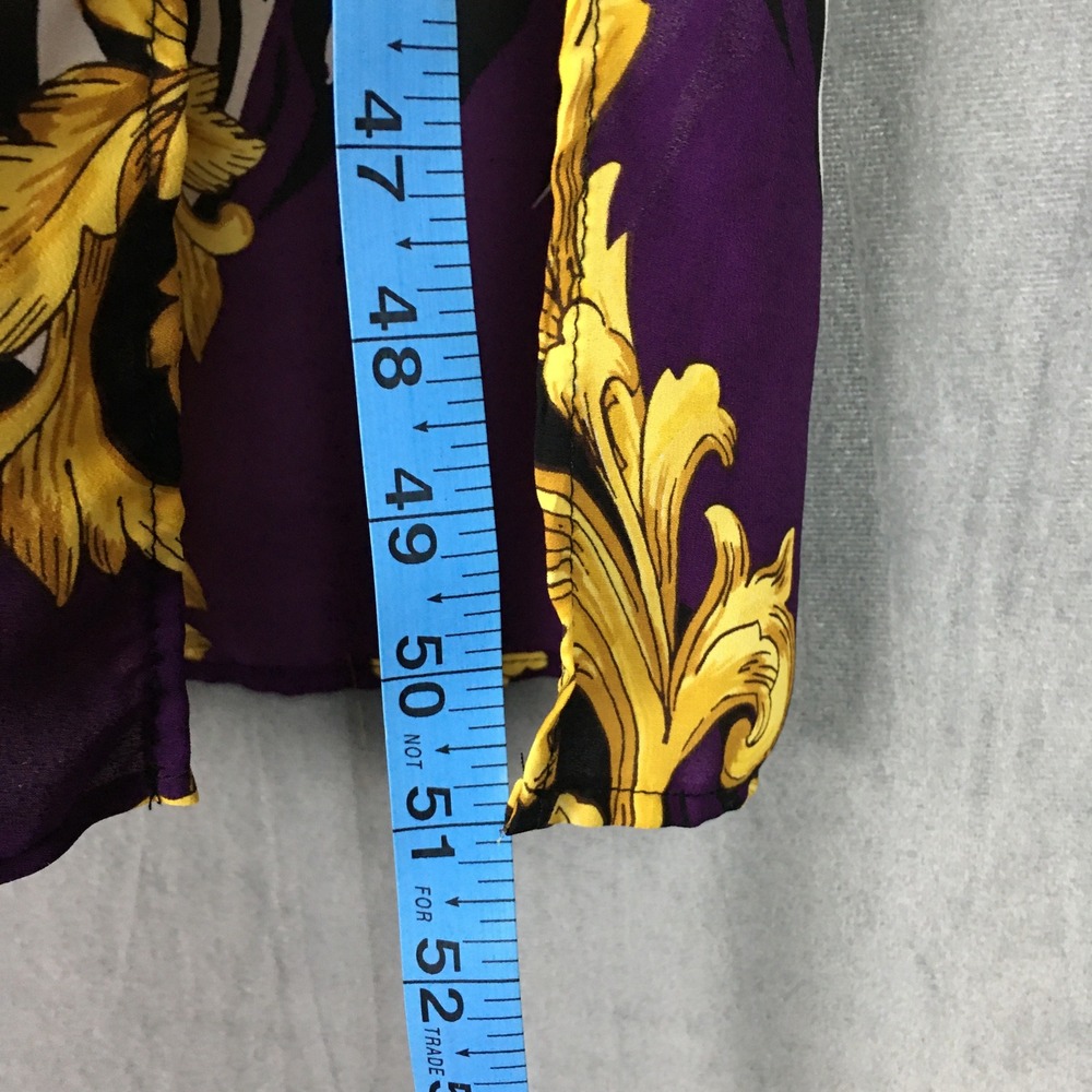 7th Ave New York & Company Maxi Dress Purple M Baroque Slip Twist Maximalist - Picture 4 of 16